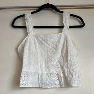 White eyelet top. Good condition